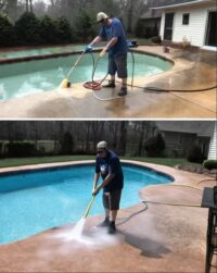 maintain a clean and safe pool area with pressure washing from citrus bright