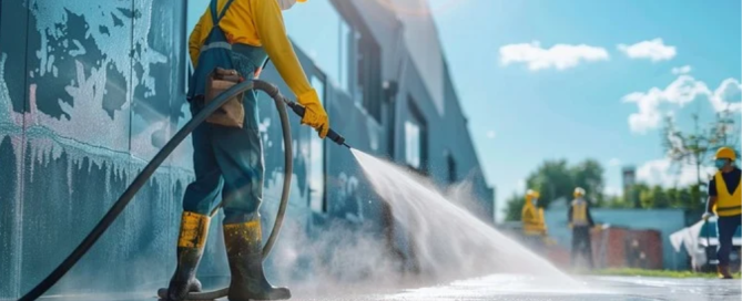 Clean outdoor area after Citrus Bright pressure wash—safe, effective, and perfect for summer gatherings. Call (480) 689-3509