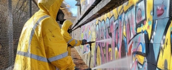 Citrus Bright technician answering customer questions before pressure washing—call (480) 689-3509 for expert help