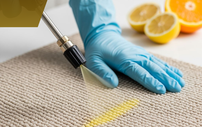 Citrus-based professional carpet cleaning solution applied by Citrus Bright technician in Gilbert AZ — contact us today for eco-friendly, residue-free carpet cleaning.