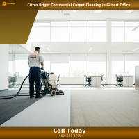 Citrus Bright commercial carpet cleaning technician servicing a Gilbert, AZ office — call today to schedule your eco-friendly cleaning consultation