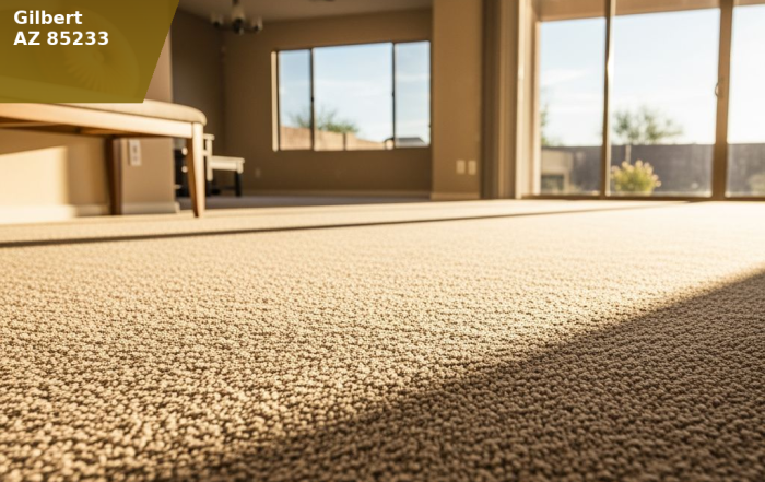 Professional carpet cleaning result in a Chandler AZ family room — Citrus Bright