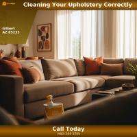 Professional upholstery cleaning Scottsdale AZ — clean sectional sofa in bright living room