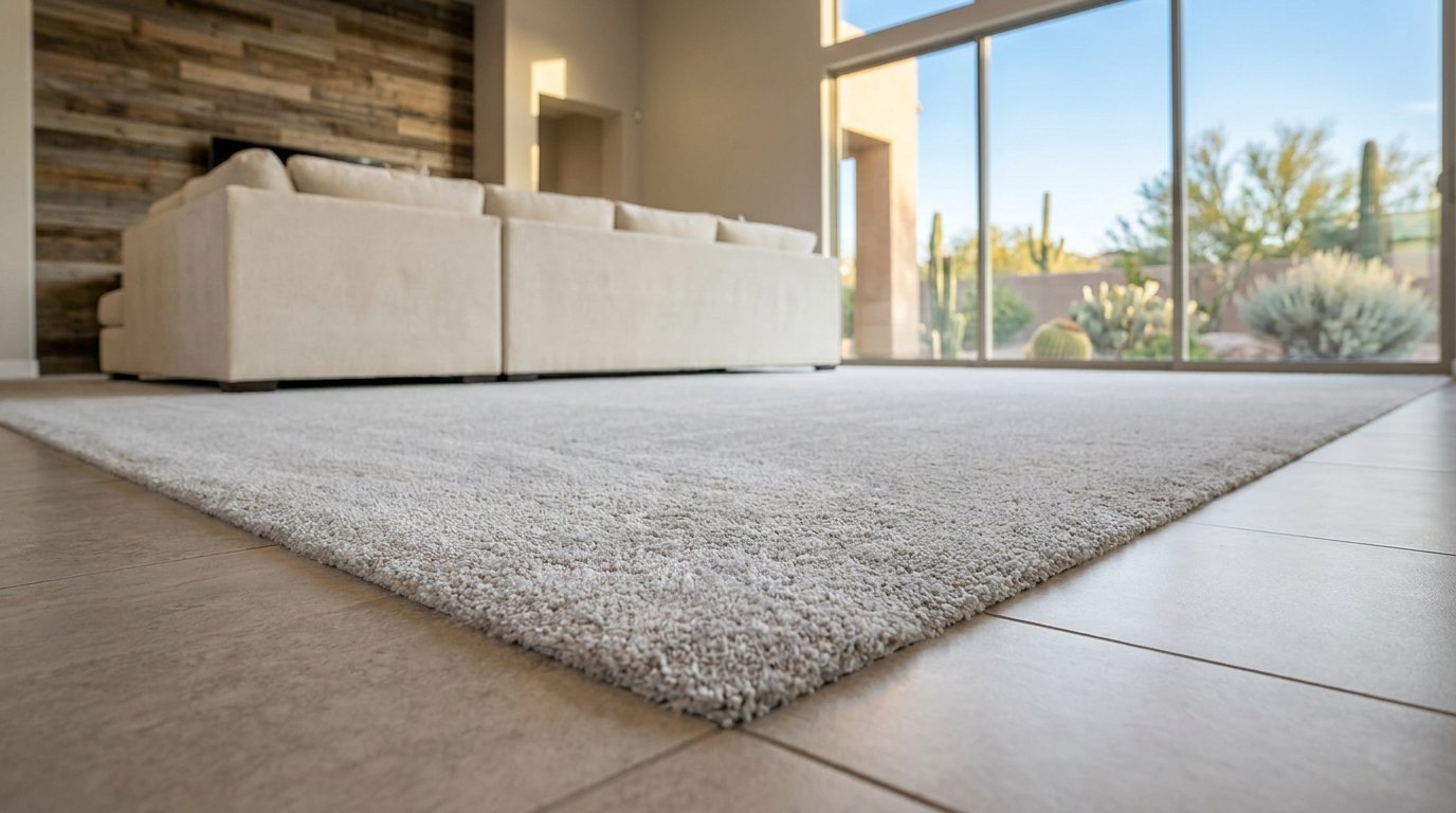Freshly cleaned carpet in a Queen Creek, AZ home by Citrus Bright