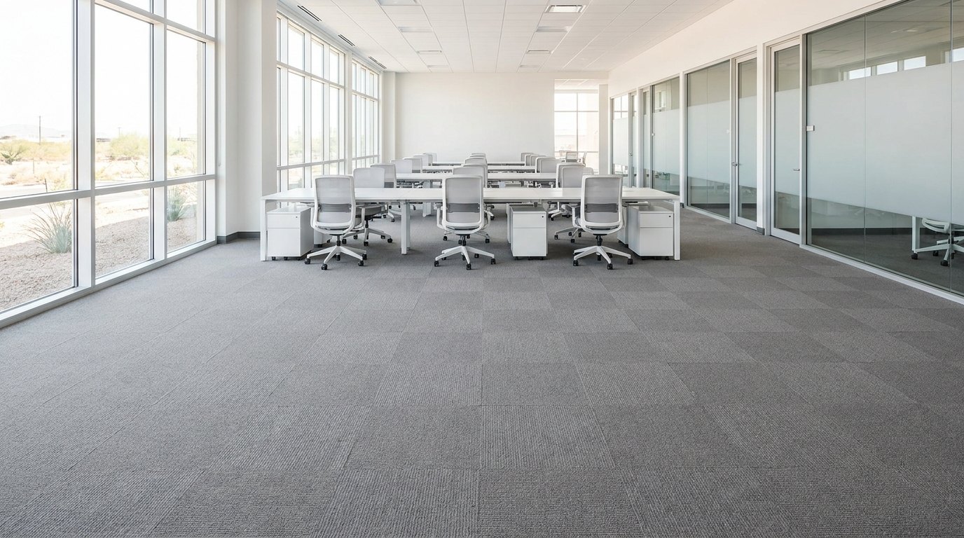 Clean commercial carpet in a Chandler, AZ office by Citrus Bright