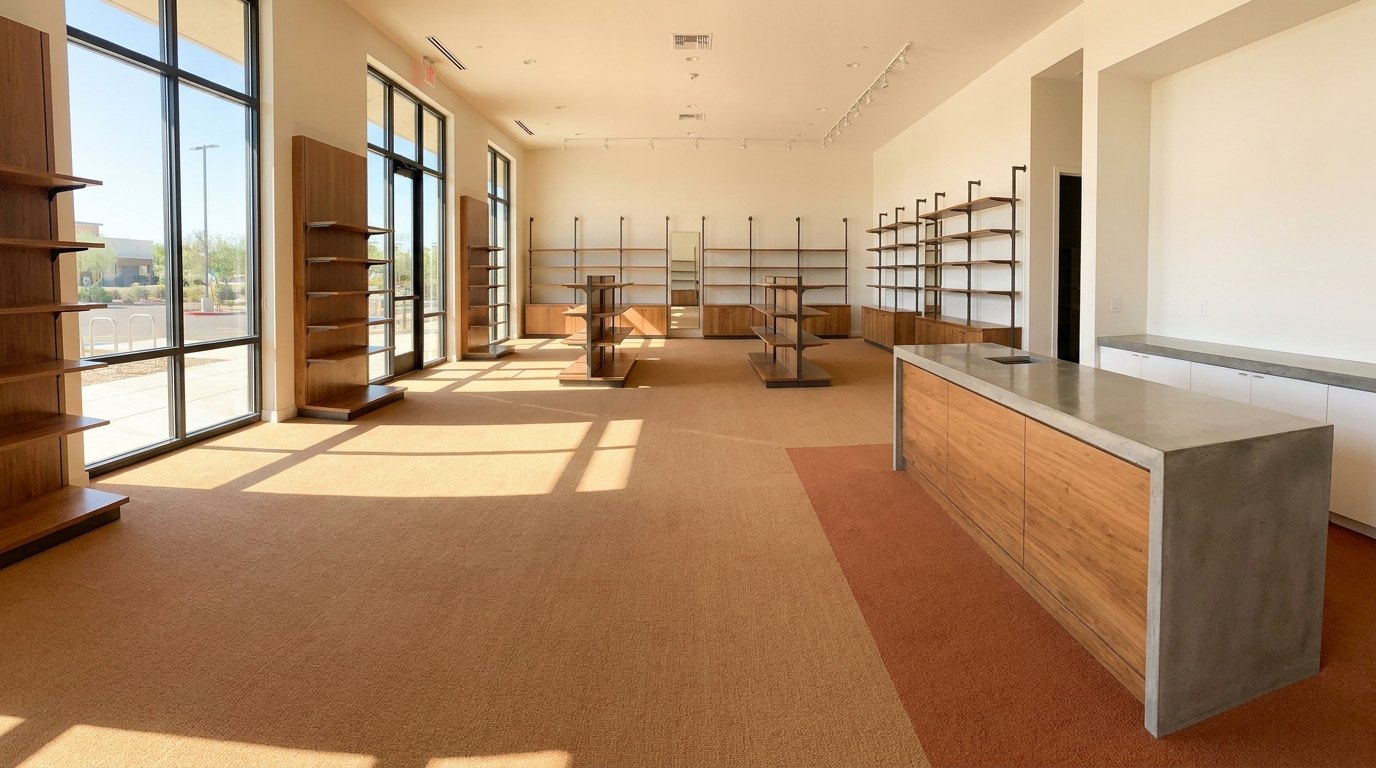 Clean commercial carpet in a Gilbert, AZ office by Citrus Bright