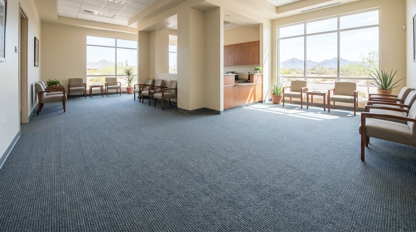 Clean commercial carpet in a Mesa, AZ office by Citrus Bright
