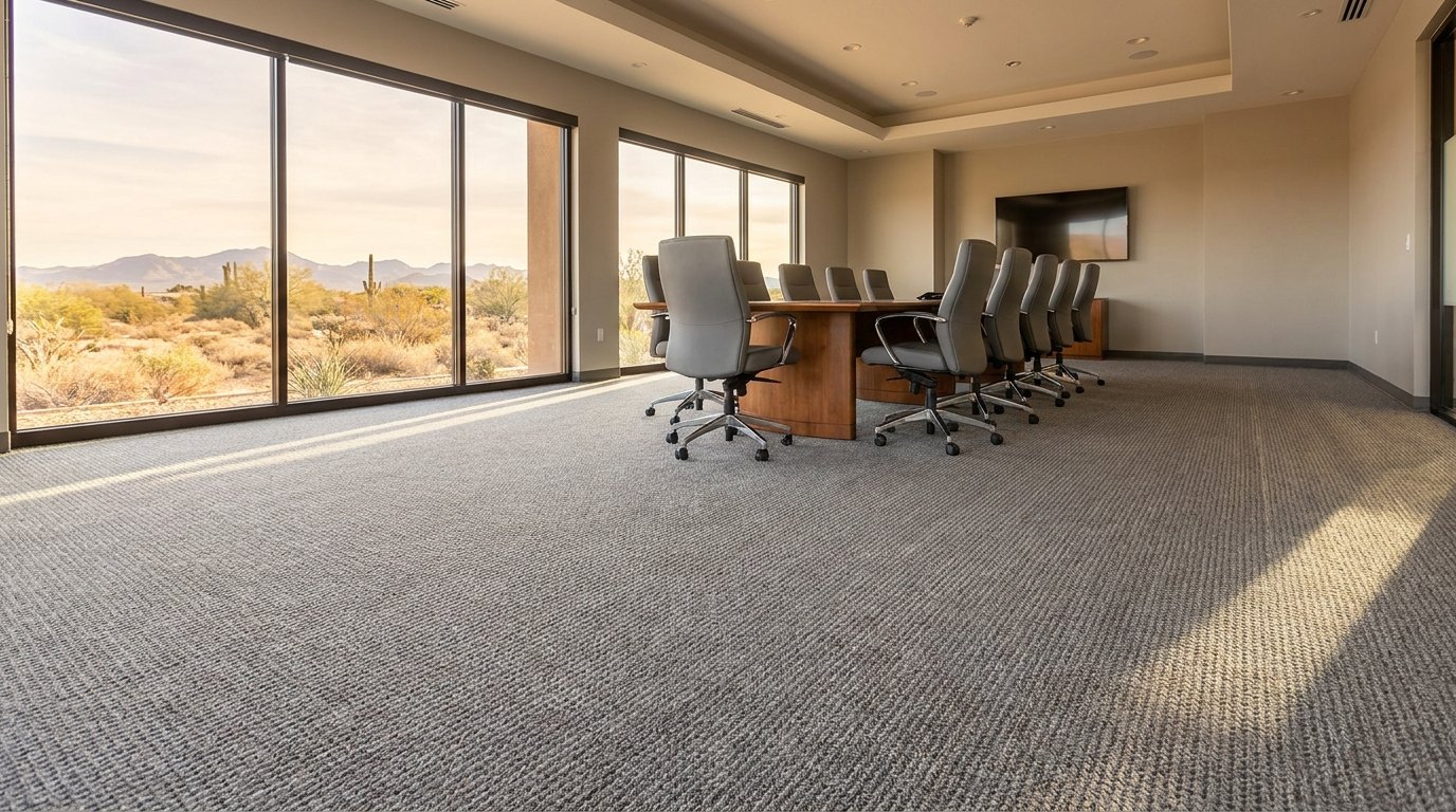 Clean commercial carpet in a San Tan Valley, AZ office by Citrus Bright