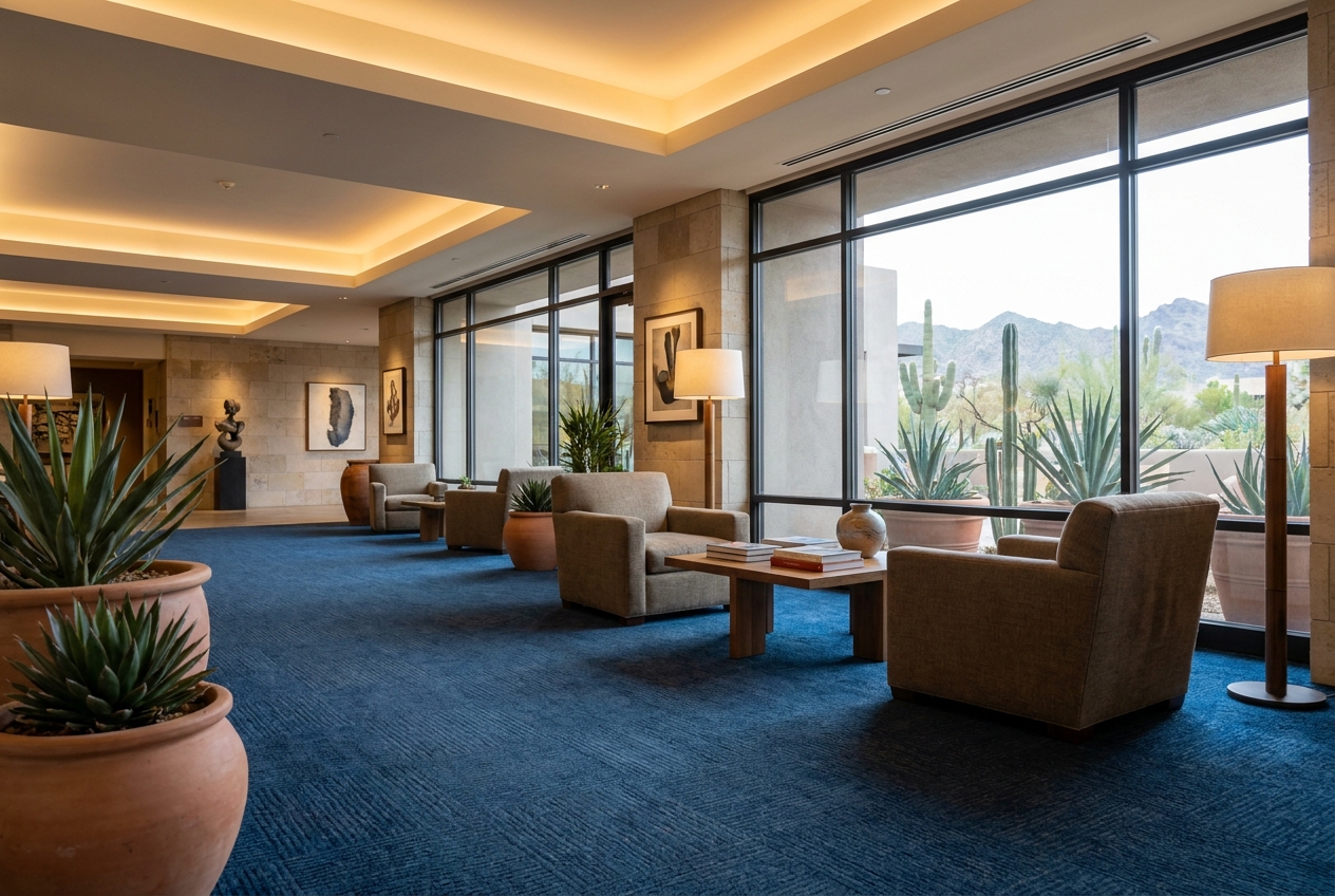 Citrus Bright technician cleaning restaurant carpet in Arizona